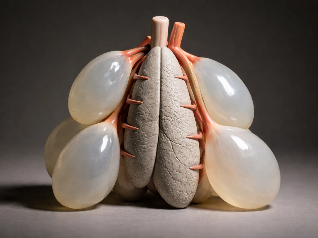 Minimal photo showing a bird lung-like rigid chamber with surrounding air sacs, illustrating pumping vs gas exchange