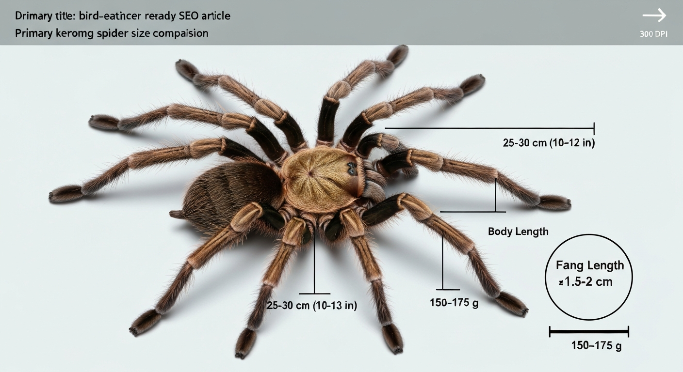 bird eating spider size comparison
