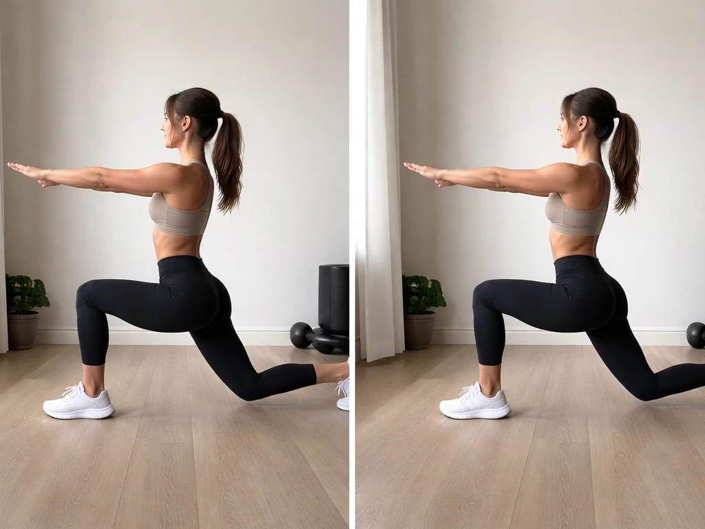 Person demonstrating a hyperextended vs neutral-spine stance during a simple mobility exercise