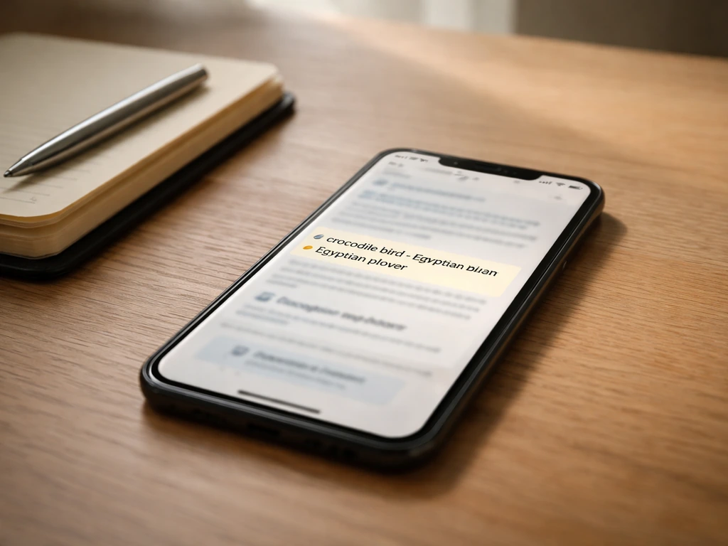 Close-up of a smartphone on a desk showing a blurred search results page layout for checking evidence