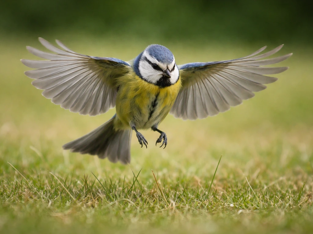 Close-up of a bird in final approach, wings shifting to a braking posture with downstroke timing emphasized.