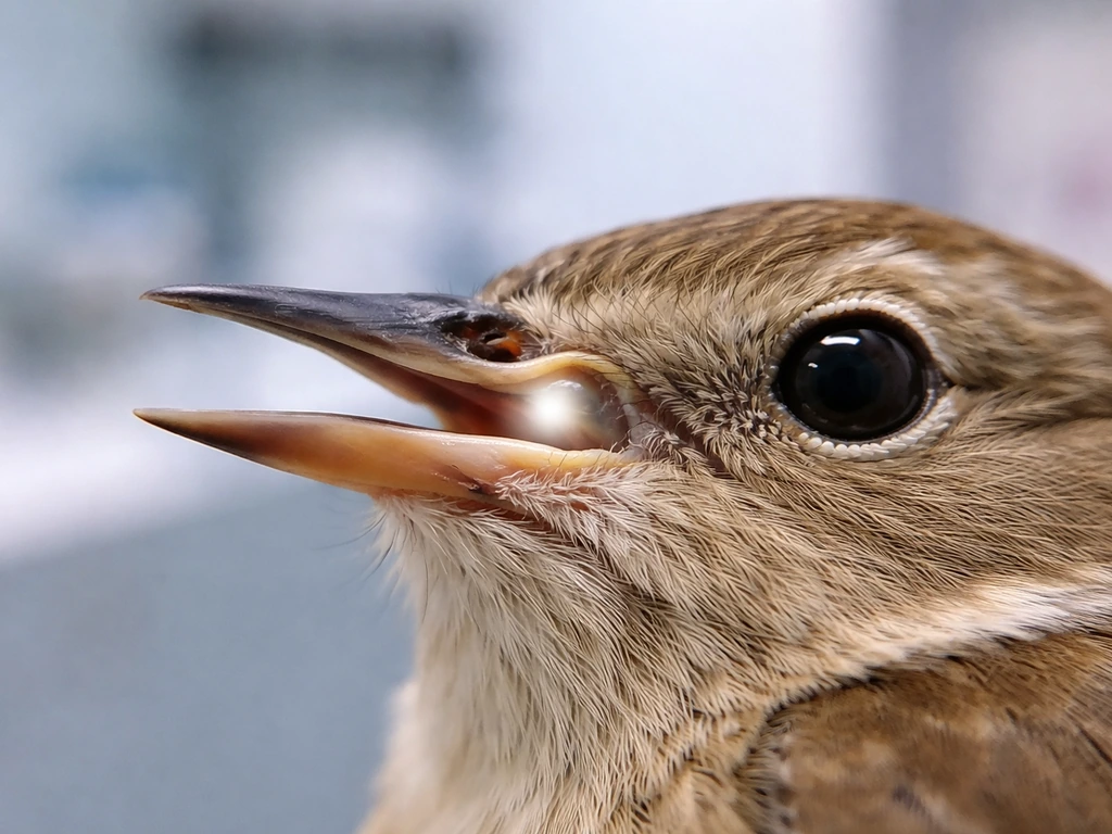 Close-up of a bird’s nares area with a highlighted nasal cavity to show where a rhinolith forms.